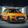 Orange Audi A1 Car Diamond Painting