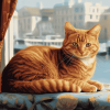 Orange Tabby Kitty Diamond Painting