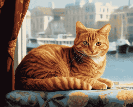 Orange Tabby Kitty Diamond Painting