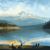 Oregon Mountain Lake Scene Diamond Painting