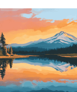 Oregon Mountain Landscapes Diamond Painting