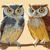 Owl Couple Diamond Painting Birds