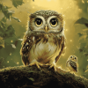 Owl Night Birds Diamond Painting