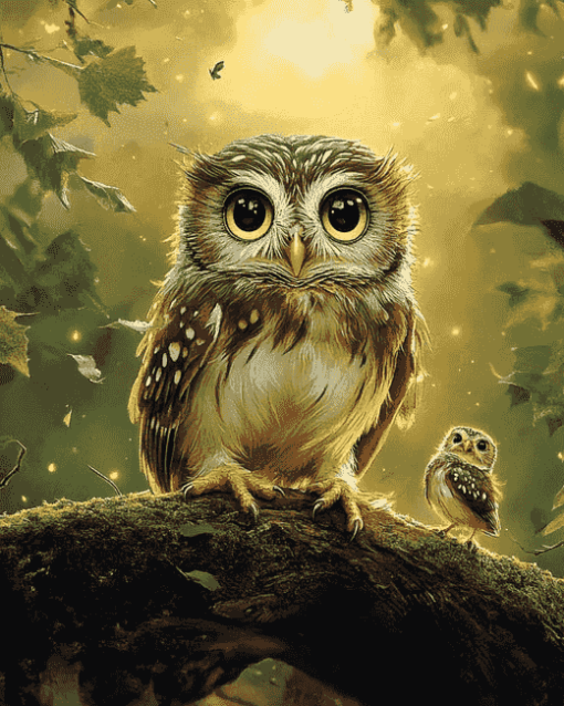 Owl Night Birds Diamond Painting