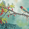 Parrot on Cedar Tree Diamond Painting