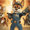 Patrol Paw Dog Animation Diamond Painting