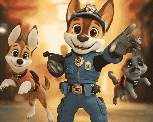 Patrol Paw Dog Animation Diamond Painting