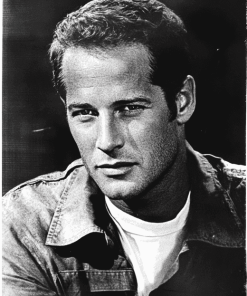 Paul Newman Black and White Diamond Painting