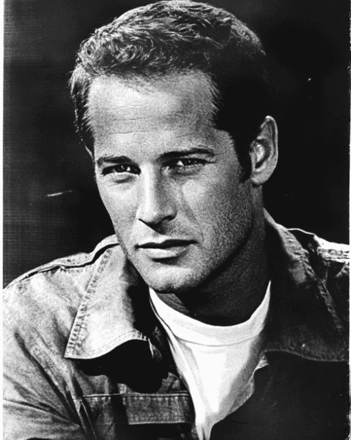 Paul Newman Black and White Diamond Painting