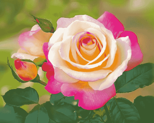 Peace Roses Bloom Diamond Painting