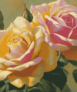 Peace Roses Blossom Diamond Painting