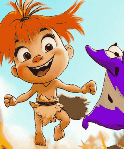 Pebbles And Bam Bam Animation Diamond Painting