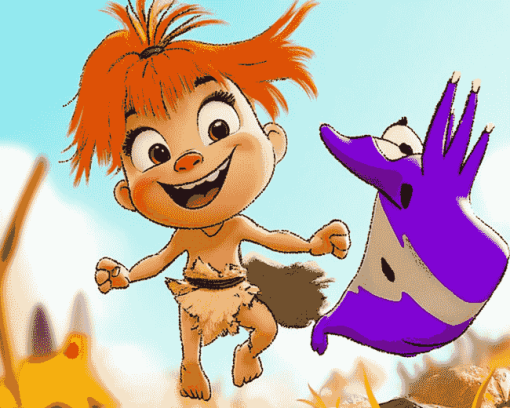 Pebbles And Bam Bam Animation Diamond Painting