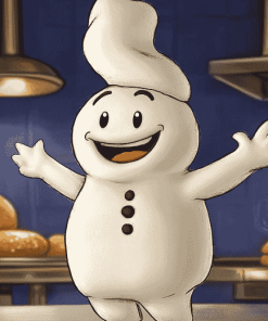 Pillsbury Doughboy Cartoon Diamond Painting