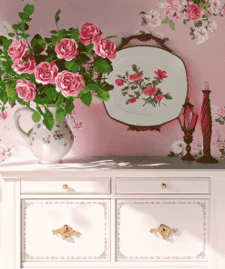 Pink Roses in Cupboard Diamond Painting