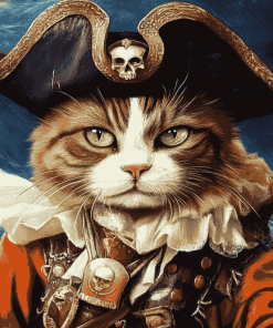 Pirate Cat Adventure Diamond Painting