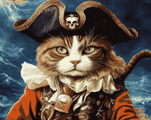 Pirate Cat Adventure Diamond Painting