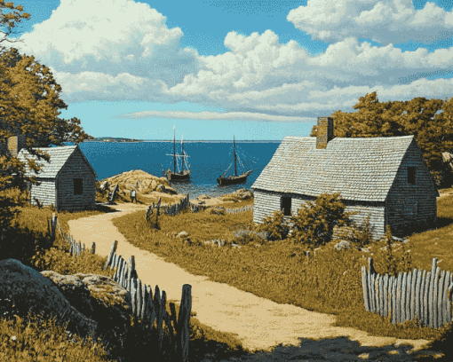 Plymouth Massachusetts Scenic Diamond Painting