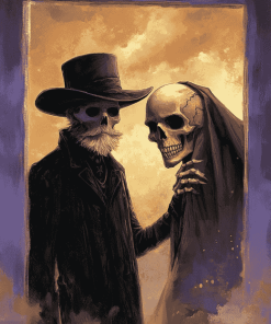 Pratchett Skull Art Diamond Painting