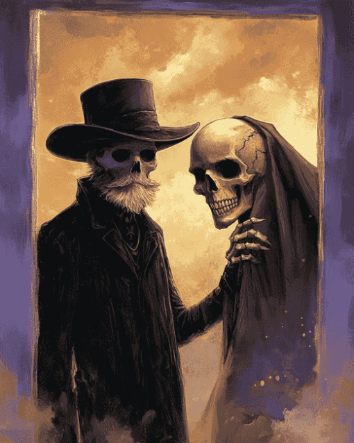 Pratchett Skull Art Diamond Painting