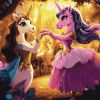 Princess and Unicorn Fantasy Diamond Painting