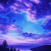 Purple And Blue Sky Diamond Painting