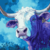 Purple Cow Diamond Painting