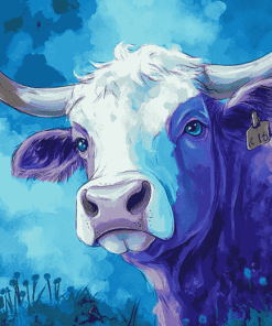 Purple Cow Diamond Painting