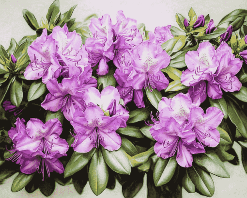 Purple Flower Blooms Diamond Painting