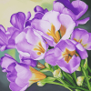 Purple Freesia Floral Diamond Painting