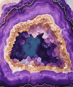 Purple Geode Stone Diamond Painting