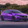 Purple Honda Hatchback Diamond Painting