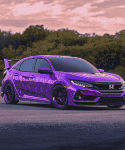 Purple Honda Hatchback Diamond Painting