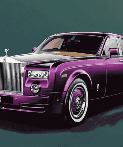 Purple Rolls Royce Luxury Diamond Painting