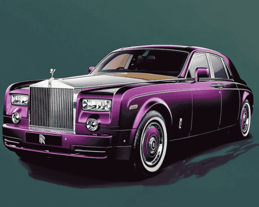 Purple Rolls Royce Luxury Diamond Painting