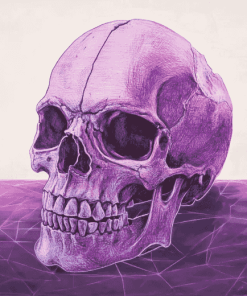 Purple Skull Skeleton Diamond Painting