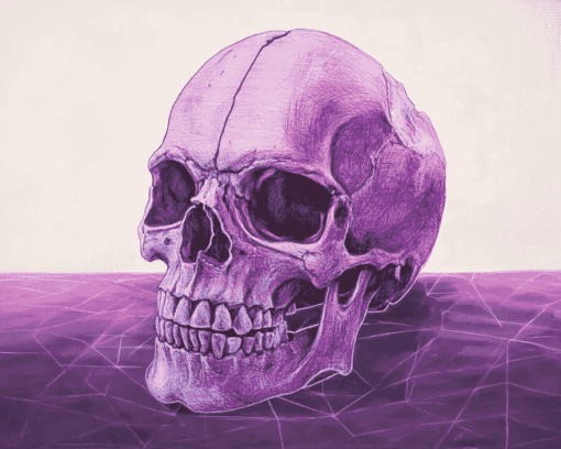 Purple Skull Skeleton Diamond Painting