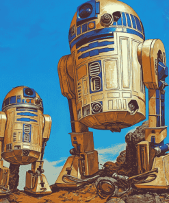 R2D2 and C3PO Robot Adventure Diamond Painting