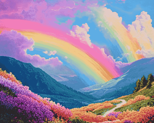 Rainbow Fields Diamond Painting