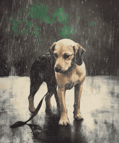 Rainy Day Dog Diamond Painting