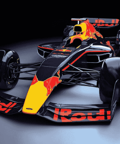 Red Bull Race Cars Diamond Painting