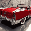 Red Cadillac Car Diamond Painting