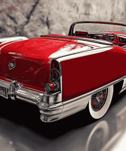 Red Cadillac Car Diamond Painting