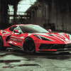 Red Corvette Stingray Diamond Painting