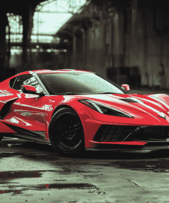 Red Corvette Stingray Diamond Painting