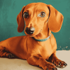 Red Dachshund Puppy Diamond Painting