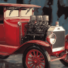 Red Ford Truck Diamond Painting