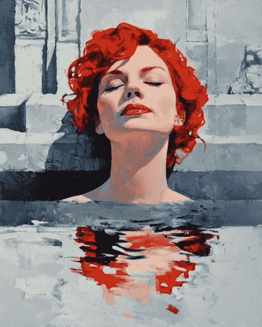 Red Hair Woman Diamond Painting