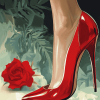 Red High Heels Animation Diamond Painting