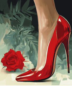 Red High Heels Animation Diamond Painting